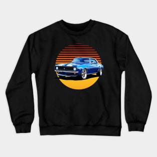 1967 Blue Camaro American Muscle Vintage Crewneck Sweatshirt